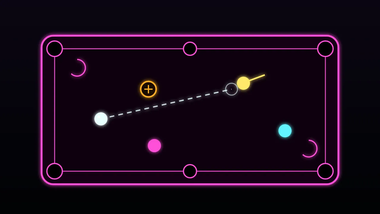 Neon Billiards gameplay preview artwork